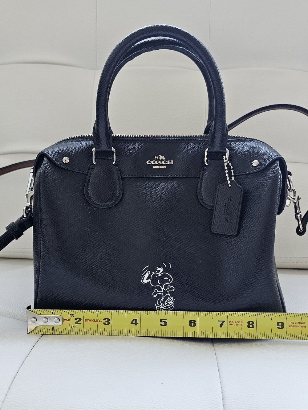 Coach Black Leather Satchel with Shoulder Strap - Picture 11 of 13